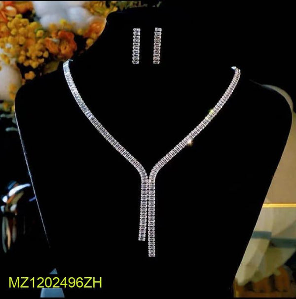 Modern Design Silver Plated Necklace Set