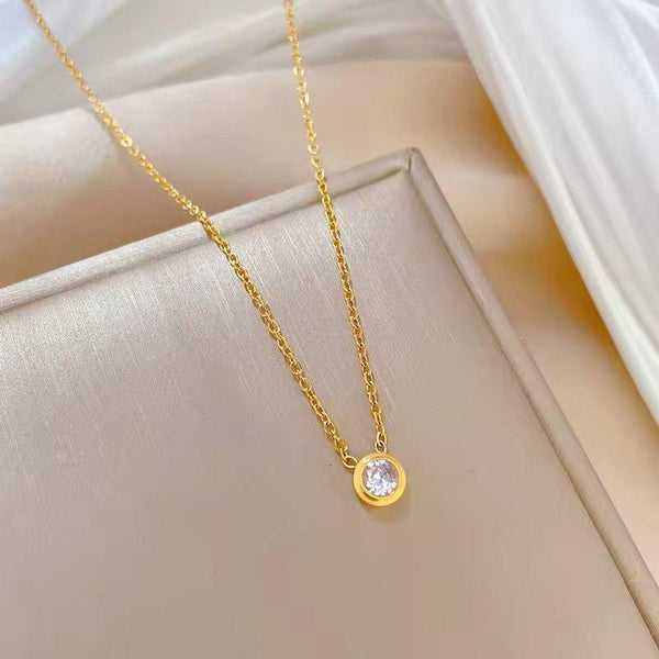 Beaded Design Gold Plated Artificial Stones Pendant