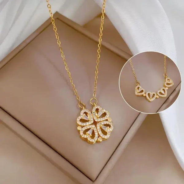 Magnetic Heart Design Gold platted Locket 1-Pc