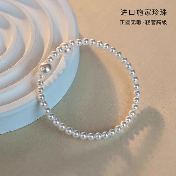 Restock Elegant Pearl Bracelets strtchable Open Bangle Girls Fashion Jewelry Accessories