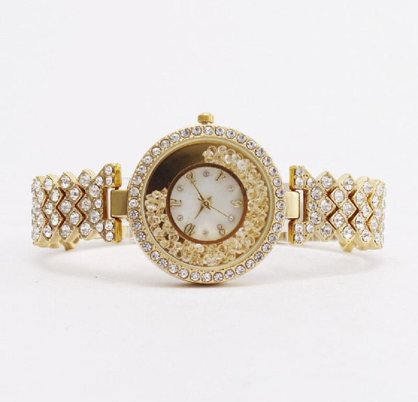 Women's Stainless Steel Quartz Watch - 1 Pc Water Resistant Bracelet