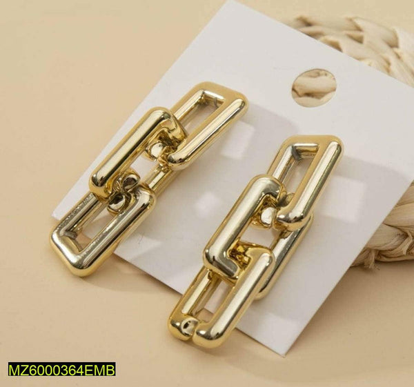 Branded Chain Style Earrings